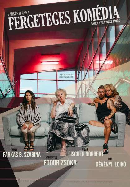 Fergeteges Komédia 2026.05.27. | szerda | 19:00 Csillagfény Produkció (Ápoló Klub, Kecskemét) Válasszon időpontot 2026.05.27. | szerda | 19:00 Kecskemét, Ápoló Klub 2026.06.16. | kedd | 20:30 Tác, Gorsium Régészeti Park 2026.06.18. | csütörtök | 20:30 Szentendre, Skanzen Jegytípusok érkezési sorrend Normál jegy - + jegy darabszám db 7500 Ft Kosárba teszem Adminisztrációs díj: a jegyár 6%-a, de minimum bruttó 450 Ft / jegy Szereposztás Nagyanyus: Fodor Zsóka - Teri, a lánya: Dévényi Ildikó - Emma, az unokája: Farkas B. Szabina - Milán, Teri szeretője: Fischer Norbert