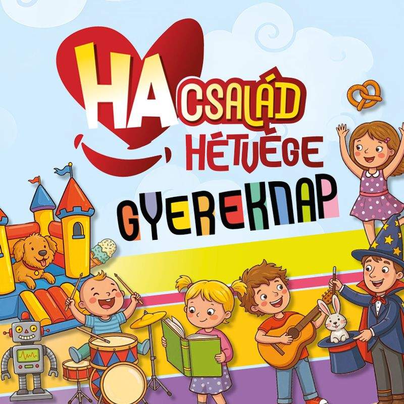 HA CSALÁD HÉTVÉGE ÉS GYEREKNAP 2026 2026. május 29 - 31. HELYSZÍN: DEÁK TÉR / SZENT ISTVÁN SZOBOR KÖRNYÉKE MÁJUS 29. PÉNTEK 17.00 Kecskeméti tánciskolák bemutatói a Deák téri színpadon Fellépők: - TST Dance Studió - Fallaway Táncegyesület - Dance for Art Tánc-Stúdió - Grapevine Show Dance Club MÁJUS 30. SZOMBAT 10.00 M. Bodon Zeneiskola Kecskeméti Kodály Iskola és az M. Bodon Pál Alapfokú Művészeti Iskola közös hangszeres bemutatója. 12.30 Ákom-bákom Bábcsoport - Péter és a farkas Zenés bábelőadás Prokofjev szimfonikus meséje alapján 14.30 Pitypang zenekar Élőhangszeres, gyermekeknek szóló dalokat játszó formáció, mely 2016 óta létezik. A zenekar igazi, családi koncertjein több generáció tud együtt szórakozni. 15.30 Robotjátszótér - Katona József Könyvtár    16.30 Gyereknapi táncház Csimota ölbeli foglalkozás és aprók tánca. A táncázat tartja Böde-Harkai Csilla  A talpalávalót Inoka Győző és barátai szolgáltatják.  MÁJUS 31. VASÁRNAP 10.00 Kecskeméti Lánchíd utcai Sport Általános Iskola és a Fallaway Táncegyesület mazsorett csapata 11.00 Káró a bűvész Interaktív, vidám klasszikus bűvészműsor sok önkéntelen önkéntes bevonásával  13.30 Vaga Banda-Óriáscirkusz Interaktív, élőzenés, óriásbábos, gólyalábas előadás. 16.00 Barakoo Dobkör közösségi dobolása  18.00 Zabszalma együttes A gazdagon hangszerelt és változatos stílusokban megszólaló dalok többnyire mai költők verseinek megzenésítéséből születnek, úgy, mint: Gál Zsuzsa, Szabó T. Anna, Kovács András Ferenc, Nagy Bandó András. A koncerten az együttes új szerzeményei is hallhatóak a régebbi kedvencek mellett. 10.00-18.00 „MESÉLEK, HA VAN KINEK” HA Család Hétvége és Gyereknap keretében a Kecskemétfilm Kft. és Magyar Máltai Szeretetszolgálat közreműködésével Helyszín: Hírös Agóra Ifjúsági Otthon és Hírös Agóra Otthon mozi Kukkants be a Cigánymesék rajzfilmsorozat világába! • Mesesarok Nyakó Juli színművésszel • Zenés gyerekfoglalkozás Farkas Zsolttal (Khamoro Band) • Kézműves foglalkozások • Hogyan készült a Cigánymesék? • Filmvetítések a Hírös Agóra Otthon moziban • Kiállítás a Cigánymesék sorozat képeiből • Könyvbemutató • Rajzpályázat eredményhirdetése • Romano Glaszo koncert A műsorváltoztatás jogát fenntartjuk! A rendezvény támogatói:       KIEGÉSZÍTŐ PROGRAMOK SZOMBAT-VASÁRNAP: •    SLACKLINE: ÜGYESSÉGI AKADÁLYPÁLYA a fák között  •    SENSEBOX: ÉRZÉKSZERVI KALANDOZÁS TETŐTŐL TALPIG kicsivel mellette •    HABIRAJZOL •    Agórafalva •    HaVerda •    Minivonat •    Élményvár Játéktár •    Közösségi alkotás  •    Ugrálóvár, vidámparki játékok •    Gasztro és kézműves árusok Közreműködő partnerszervezeteink programjai a hétvége folyamán: •    Cédrus Hírös Nagyik – kézműves foglalkozás •    Katona József Könyvtár - „SZÓ-KALAND 0–99” - kicsiknek és nagyoknak •    Kecskeméti Katona József Múzeum – Cifrapalota, Szecessziós legyező és papír pörgettyű készítése •    Kecskeméti Társasjáték Kör - logikai-, ügyességi játékok, ördöglakatok és kártya- illetve társasjátékok •    Planetárium - Főzzünk üstököst! •    Ráday Múzeum - Ásványsimogató •    Rendőrség – „Mini Krimi Kavalkád” BKVMRFK Bűnmegelőzési Osztály, Közlekedésrendészeti Osztály, Kecskeméti Rendőrkapitányság Bűnmegelőzési Alosztály „Mini Zsaru Sátor” helyszín - Játssz velünk, tanulj velünk! Szerezz Mini Zsaru oklevelet! Rendőrségi szolgálati autó bemutató •    Rotary - Plüssvásár •    Vadaskert - állatsimogató •    Vöröskereszt - gyerek és felnőtt újraélesztés AMBU babán, mi lakik az elsősegély dobozban játék, további játékok: célbadobás, elsősegéllyel kapcsolatos színezők •    Egy Csepp Tűz Önkéntes Tűzoltó Egyesület - Tűzoltóautó  •    Bács Speciális Mentők Egyesülete - Mentő kutyák, speciális mentési bemutató •    DTKH – Szelektív hulladékjáték •    Mobile Kids Roadshow – Mercedes - Benz Gyár közlekedési programja KRESZ pályák Kvízek, memóriajáték MoKi-s kézműveskedés Gyereknapi akció a Kecskeméti Hírös Agórában – élmények és táboros kedvezmény egy helyen!   Május 29–31. között nemcsak színes gyereknapi programokkal, játékokkal és élményekkel várjuk a családokat, hanem egy különleges táboros akcióval is készülünk!   A három nap alatt minden befizetett tábor árából 3.000 Ft kedvezményt biztosítunk, hogy a nyári kalandok még könnyebben elérhetőek legyenek a gyerekek számára.   Az akció kizárólag személyesen, a Hírös Agóra Kulturális Központ jegypénztárában vehető igénybe az alábbi időpontokban: Péntek: 13:00–19:00 Szombat: 10:00–18:00 Vasárnap: 10:00–18:00 Várunk mindenkit szeretettel a HA Család- és Gyereknapon! A programok változtatási jogát fenntartjuk! Támogató: Kecskemét Megyei Jogú Város