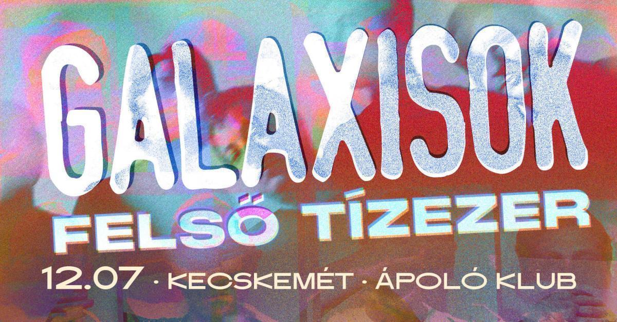 Galaxisok és Felső Tízezer koncertek december 7-én az Ápolóban! Mindkét zenekar elhozza Kecskemétre az idén megjelent új lemezeit, így dupla lemezbemutatóra várunk titeket! Jegyelővétel: https://cooltix.hu/event/67051a885242ebe7e6e0ca28 early bird - 3000 FT kedvezményes elővétel - 3500 FT normál / helyszíni - 4000 FT A Szabó Benedek vezette Galaxisok a legkacskaringósabb pályájú hazai zenekarok egyike. A polbeates szólólemezekből idővel csilingelős indie, majd kísérleti zongorás balladák lettek, ezt pedig dél-amerikai és afrikai hatásokkal operáló világkörüli duplalemez (Történetek mások életéből), majd a nyolcvanas évek kazettás undergroundját idéző szintis posztpunk-album (Minket ne szeress!) követte. A sok változó mellett egy dolog érintetlen maradt: az egyből felismerhető dalszövegek felejthetetlen hangulata. A Galaxisok 2024 március 22-én új lemezzel jelentkezett, nyolcadik albumuk címe Ellenszélben. Az első csókok ízét őrző padok helyén szálloda vagy lakópark épül, a szél elfúj minket Nyugat felől Keletre, és mi hiába álmodunk a szépségről, folyton betonfalakba futunk. Az Ellenszélben igazi protestlemez, a Galaxisok történetének leginkább közéleti ihletésű, legpolitikusabb kiadványa, sokszor dühös és szenvedélyes, néha pedig elkeseredett. Álmok és nosztalgia helyett most a jelenről szól, egy olyan korosztály szemével, mely gyakran tehetetlenül figyeli, ahogy közös hajójukat számukra elfogadhatatlan irányba kormányozzák számukra elfogadhatatlan karakterek. 🎵 https://galaxisok.bandcamp.com 👤 https://www.facebook.com/galaxisok 🖼️ https://www.instagram.com/galaxisok Kicsi forradalom című új lemezével új fejezetet nyit saját univerzumában a magyar indie rock bozótharcosa, a Felső Tízezer. Új anyaguk az eddigi legdühösebb és legsötétebb atmoszférájú anyaga lett, amiről nem hiányoznak a nagyívű refrének sem. A lemezról három dal már meg is jelent, október közepén pedig az egész album megjelenik, amit a Dürer Kertben mutatnak be. A budapesti lemezbemutató koncert mellett ősszel több vidéki városban is találkozhat az új anyaggal a közönség. Lefelé - https://www.youtube.com/watch?v=8U-VGuT533A Kicsi forradalom - https://www.youtube.com/watch?v=kIzgYjwqM-M Ugyanolyan nap - https://www.youtube.com/watch?v=ydUcVBEDSoM 🎵 https://felsotizezer.bandcamp.com 👤 https://www.facebook.com/felsotizezer 🖼️ https://www.instagram.com/felso_tizezer