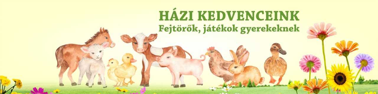 Házi kedvenceink - Fejtörők, játékok gyerekeknek