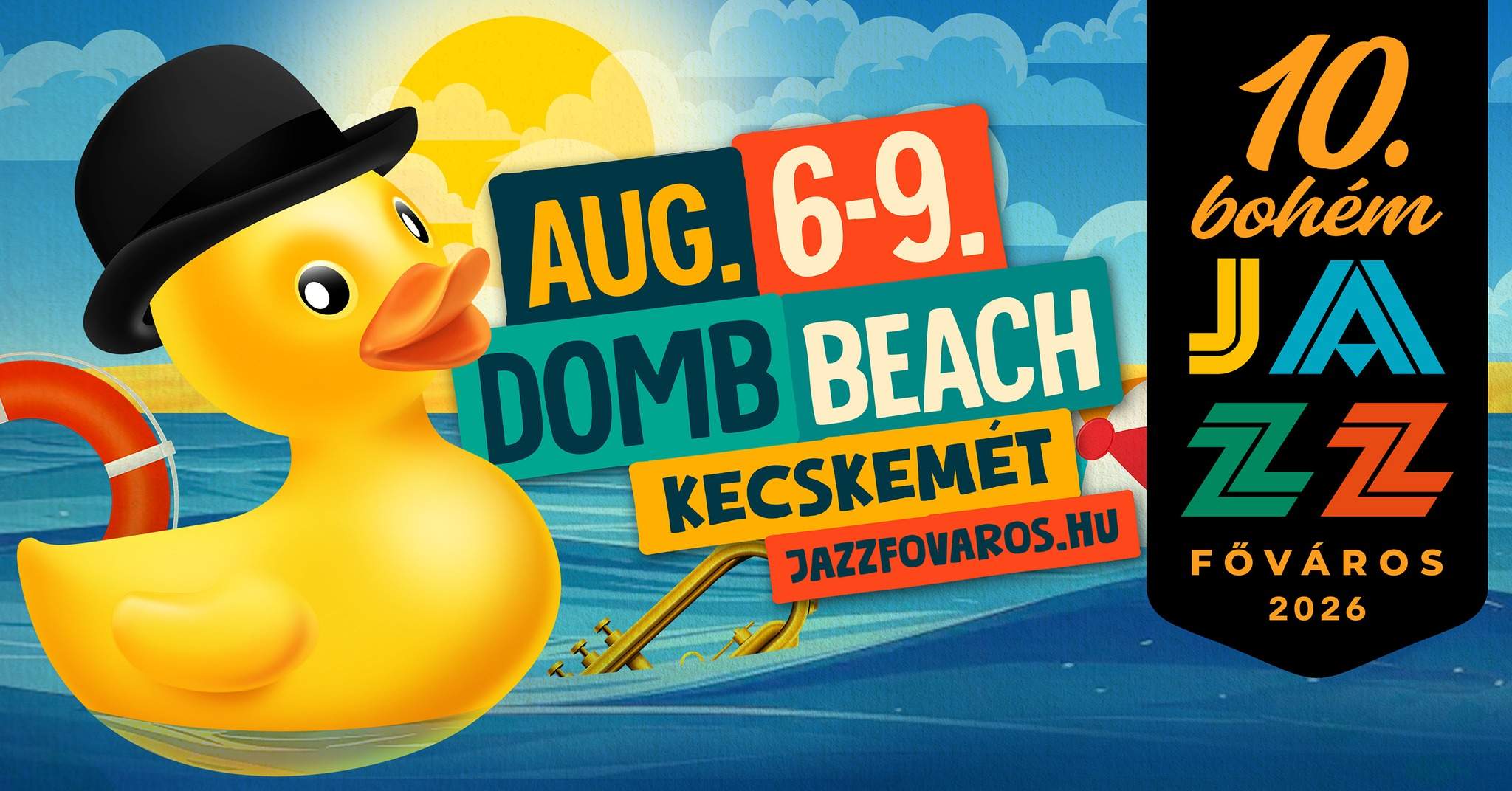 Augusztus 7. csütörtök (nulladik nap) / Aug 7, Thursday (Day Zero) 17.00-23.00 (kapunyitás/gates open at 16.30) NAPIJEGY / DAY TICKET: 4.900 HUF NAGYSÁTOR / BIG MARQUEE: 17.00-18.00 Swingtánc taster óra (nyilvános) / swing dance taster: SHAG Hanics Kata & Dóra Gergely (Pepita Swingtáncegyesület) 18.00-19.00 Papp Brothers 19.00-19.30 Oh Yeah Ordibálóverseny / Oh Yeah Shouting Contest 19.30-20.30 Jazz Camp All Stars 20.30-21.30 Bohém Septet 21.30-22.30 Jake Walker (B) 22.30-23.00 jam session EGYÉB / OTHER: 16.00-20.00 strand / Beach BUDAPEST, Kereskedelmi és Vendéglátóipari Múzeum / Hungarian Museum of Trade and Tourism: 19.00-20.30 "Sir" Oliver Mally (A) & Peter Schneider (D) Blues Duo