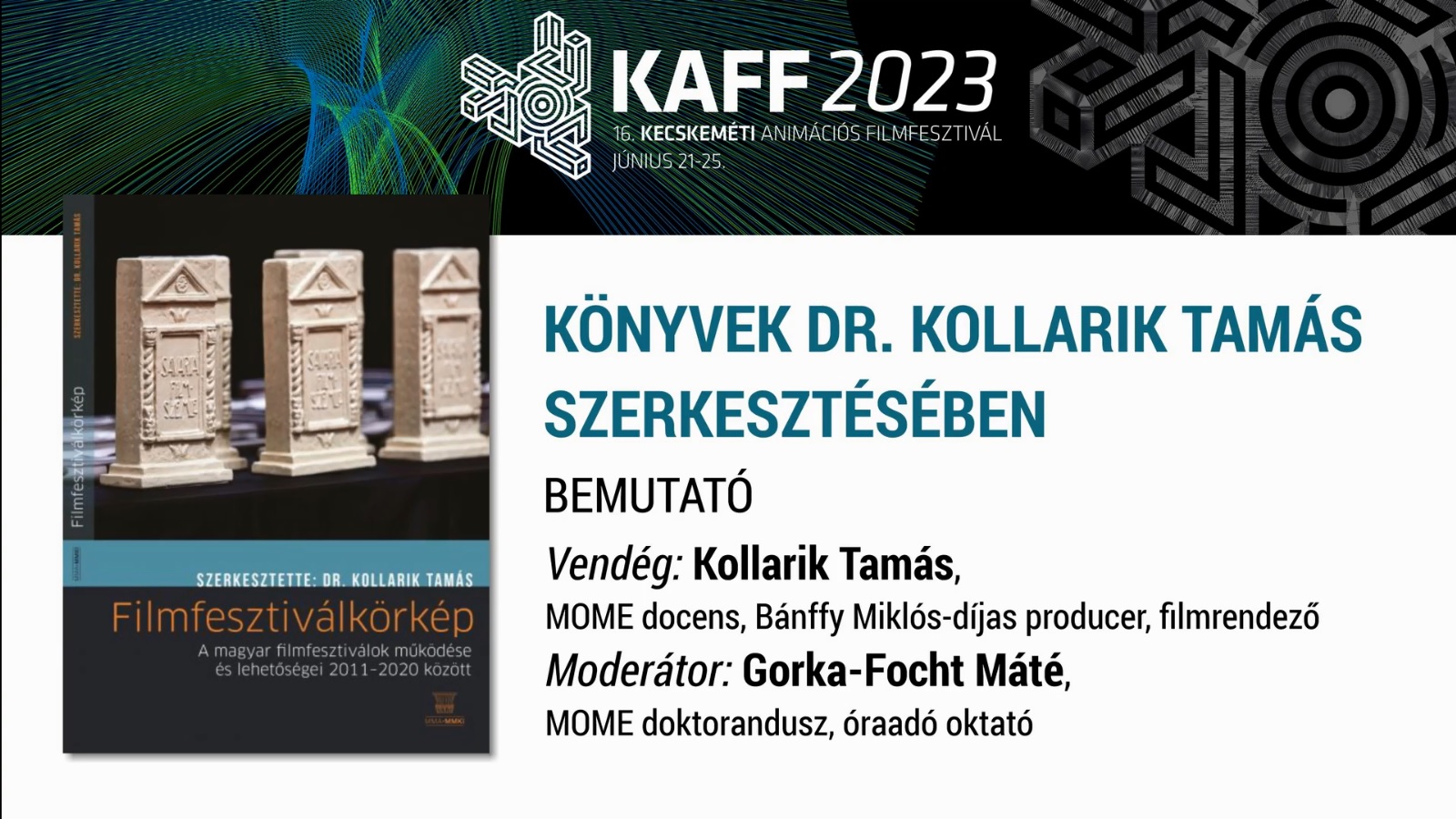 KAFF 2023 - Dr. Kollarik Tamás szerkesztésében megjelent kötetek bemutatója