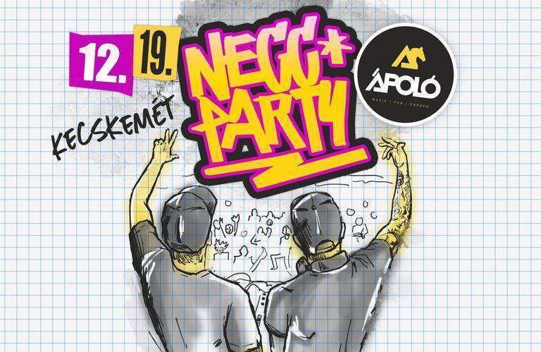 Az ország legnagyobb házibulija! Ez nem a szívből jövő retro, hanem a NECC, ahol mérnöki pontossággal válogatnak a téma szakértői a 90’s évek, a 00’s évek és a 10’s évek zenei szemeteséből, hogy együtt táncolhassunk a penge élén: ász vagy gyász, ciki vagy nem ciki, gáz vagy nem gáz, tűzforró vagy őstré ? ➽ 2025. december 19., péntek ➽ NECC PARTY ➽ HELYSZÍN: Ápoló, Kecskemét ➽ TIMING: 22:00 Warmup 00:00 NECC PARTY Az eseményt csak 18. életévét betöltött személy látogathatja.